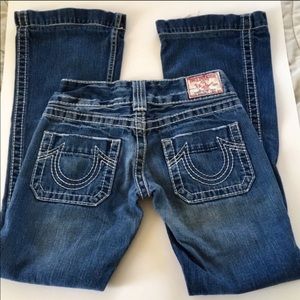 True Religion boot cut Jeans w/ Frayed Detail